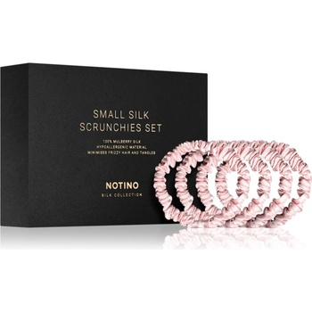 Notino Silk Collection Small Scrunchie Set комплект копринени ластици за коса цвят Pink