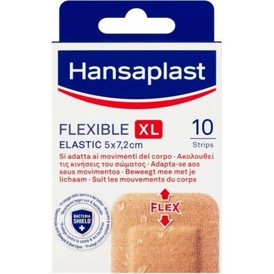 Hansaplast Flexible XL elast.náplast 5 x 7,2 cm 10 ks