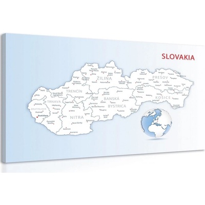 Obraz mapa Slovenskej republiky