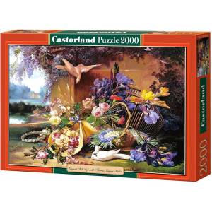 Castorland Пъзел Castorland от 2000 части - Цветя и птици (C-200276-1)