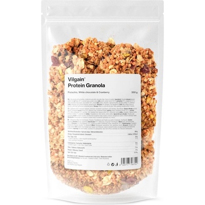 Vilgain Protein Granola Pistácie, bílá čokoláda a brusinky 350 g – Zboží Dáma