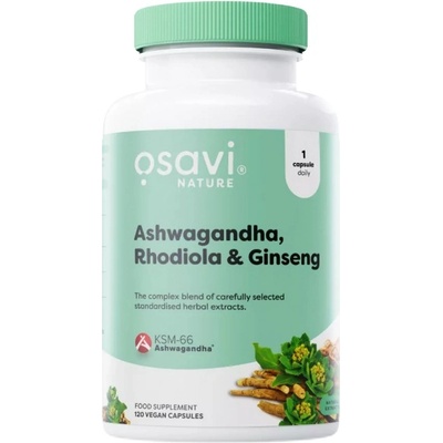 Osavi Ashwagandha + Rhodiola & Ginseng [120 капсули]