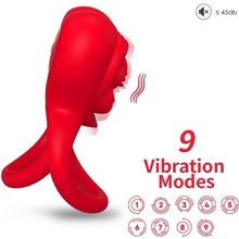 Armony Ring Vibrator Heart Red