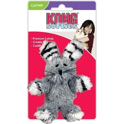 KONG cat softies fuzzy bunny - играчка за котка, с пълнител котешка трева - САЩ - csf46e