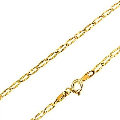 Šperky eshop Zlatý řetízek, paprskovitý vzor S3GG27.29