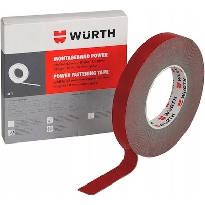 Wurth Montážní páska oboustranná 12 mm x 10 m šedá