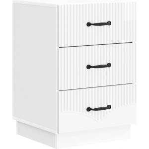 vidaXL Нощен шкаф Бял гланц 43 x 41 x 63, 5 см Инженерна дървесина (895249)