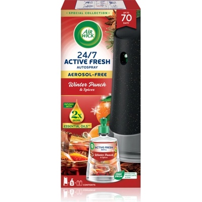 Air Wick Active Fresh Winter Punch & Spices автоматичен освежител за въздух с пълнител 228ml