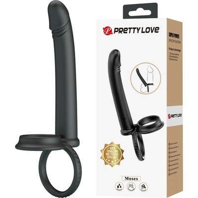 Pretty Love Moses Double Penetration Double Cockring Black – Zbozi.Blesk.cz