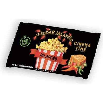 Cinema Time Mikrovlnný popcorn Premium Cheeese Jalapeňo 90 g