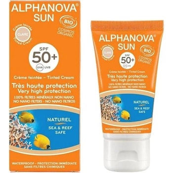 Alphanova Sun opalovací krém na obličej tónovací hypoalergenní SPF50 50 g