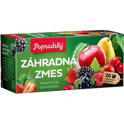 Popradský čaj Záhradná zmes ovocný čaj s príchuťou 20 x 2 g