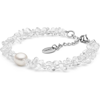 Gaura Pearls Korálkový náramek Catalina křišťál sladkovodní perla 244-31B stříbrná