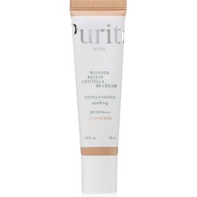 PURITO Wonder Releaf Centella BB Cream oсвежаващ BB крем с успокояващ ефект цвят 27 Sand Beige 30ml