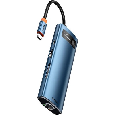 Baseus 8in1 USB-C HUB 3xUSB 3.0, HDMI, USB-C PD, RJ45, card reader (6953156204652)