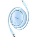 Baseus Кабел за дата Type-C към Type-C, 100W, 1m - Baseus Free2Draw Mini (P10364500311-00) - Galaxy Blue