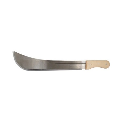 TOPTRADE mačeta ocelová, s dřevěnou rukojetí, 18“ čepel, 600 mm