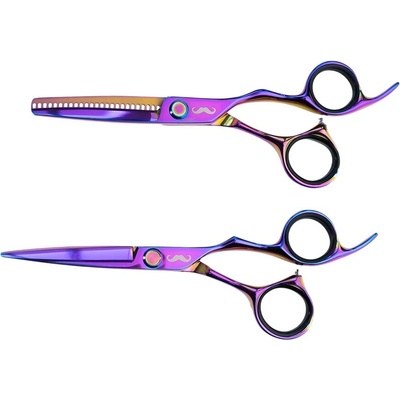 Mr. Mustache Set kadeřnických nůžek Rainbow 440c 5,5″ – Zbozi.Blesk.cz