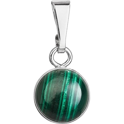 Pavona Stříbrný přívěsek s pravým minerálním kamenem 14033.3 Malachit