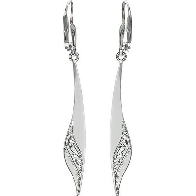 Argento Strieborné náušnice - s ručným gravírom 63883
