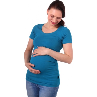 Jožánek těhotenské tričko Johanka krátký rukáv tmavý tyrkys – Zboží Dáma