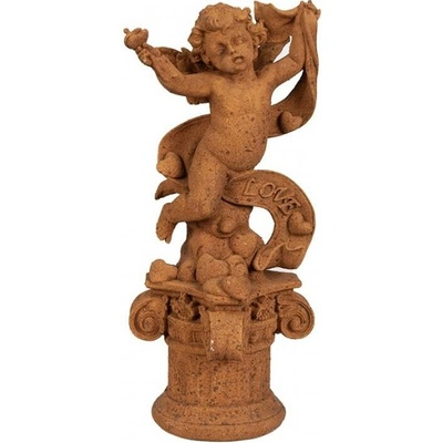 Náboženská socha malého amorka na podstavci Bartholomeus – 30 cm
