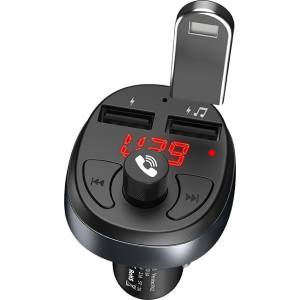 hoco. Трансмитер за кола Hoco E41 In-car audio wireless FM transmitter - Черен