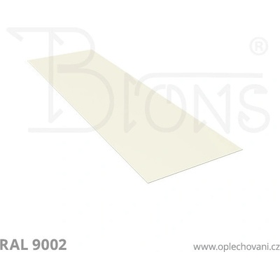 Brons Rovinný plech 600 x 2000 mm šedobílá