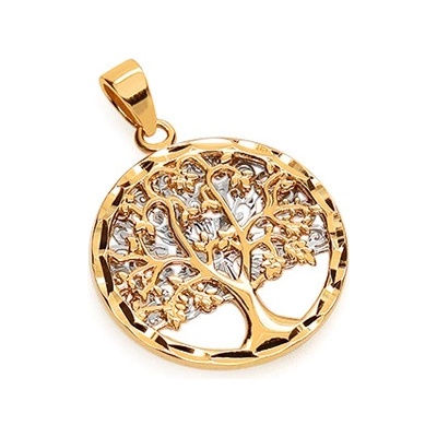 iZlato Forever Zlatý dvoubarevný přívěsek Strom života IZ24482