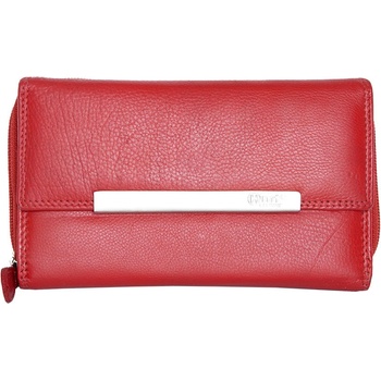 Červená velká kvalitní kožená peněženka HMT