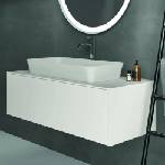 Ideal Standard Atelier Conca стенен долен шкаф, матово бял, 1 чекмедже и плот с централен изрез, 120 см (T3931Y1)