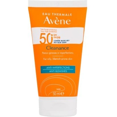 Avène Cleanance Anti-Blemishes SPF50+ водоустойчив слънцезащититен продукт за мазна и склонна към акне кожа 50 ml за жени