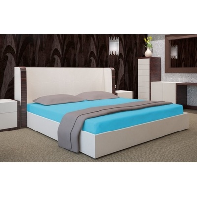 DomTextilu Tyrkysové prestieradlo s gumou 7512-20386 Tyrkysová 200x220