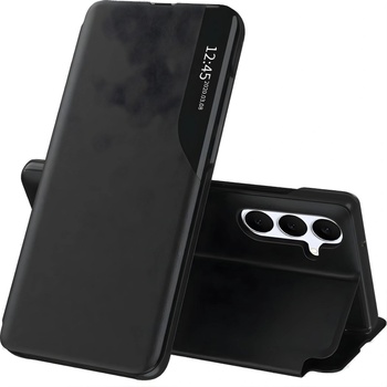 Techsuit Elegantен книжен калъф View Case за Samsung Galaxy S25 FE - Черен KP38549 (38549)