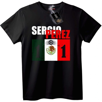 NOONEBRAND Тениска Sergio Perez F1 Мексико - 7XL, White
