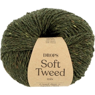 Drops Soft Tweed MIX 17 tmavo zelená