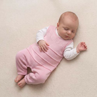 Baby Service Bavlněná dupačky Voda růžová