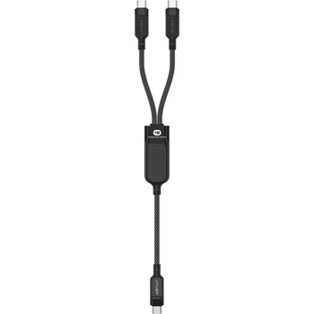 ACEFAST C5 USB-C - USB-C / USB-C 2in1 100W 480Mb/s кабел - черен (C5-11)