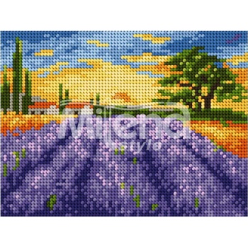 Milena Style Лавандулови поля - гоблен със схема