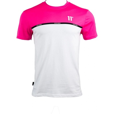 11 Degrees Тениска 11 Degrees Cut & Sew Taped T-Shirt - Pink Glo/White