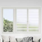 vidaXL Фолио за прозорци, матирано, дизайн с ивици, PVC (3206468)