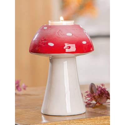 VK Svícen na čajovou svíčku Mushroom, 13,5 cm
