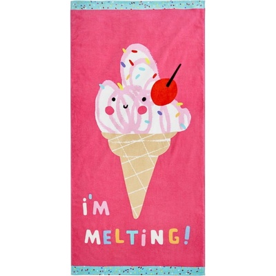 Catherine Lansfield plážová osuška I'm Melting 160 x 76 cm růžová