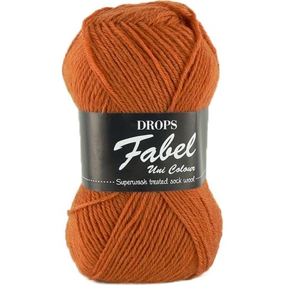 Příze DROPS Fabel Unicolor 110 - rezavá