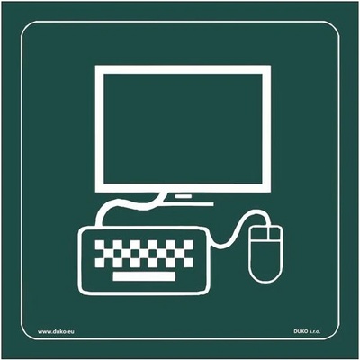 DUKO INTERNET symbol zelený Formát: 150 x 150 mm