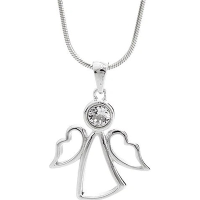 JSB Bijoux Stříbrný Anděl s křišťálovými kameny Swarovski® 92300317cr (Ag 925/1000, 1,97g)