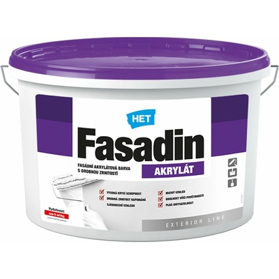 HET FASADIN Fasádna akrylátová farba - biela matná - 7 kg