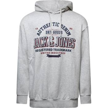 JACK & JONES Суичър Jack and Jones Plus Size Logo Hoodie - White