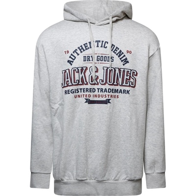JACK & JONES Суичър Jack and Jones Plus Size Logo Hoodie - White