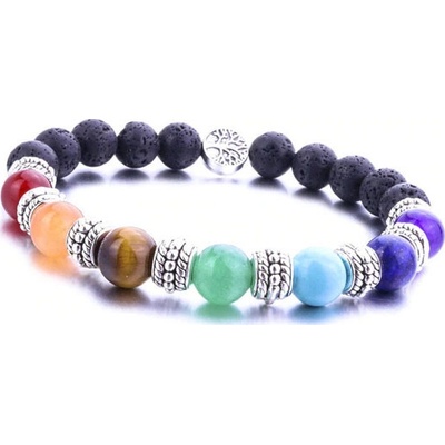 Budnej minerální ČAKRY a STROM ŽIVOTA z lávových kamenů MN1005